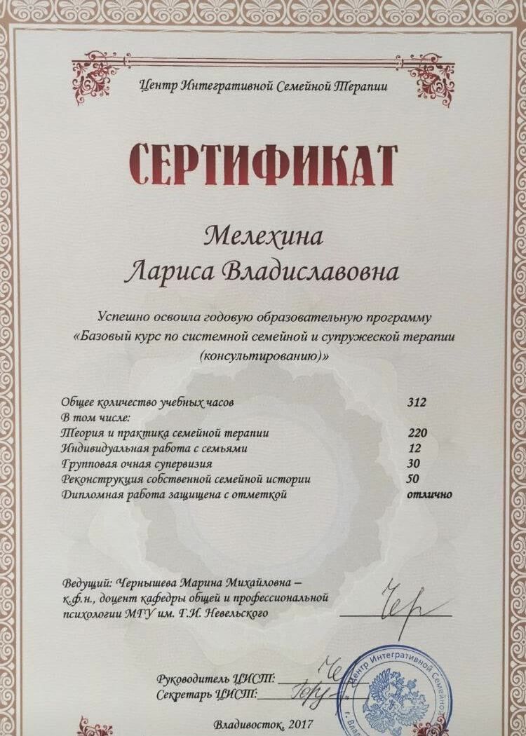 Базовый курс по системной семейной и супружеской терапии (консультированию)